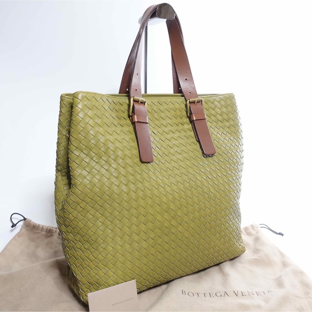 Bottega Veneta(ボッテガヴェネタ)の【美品】ボッテガヴェネタ　ハンドバッグ　トートバッグ　イントレチャート　イエロー メンズのバッグ(トートバッグ)の商品写真