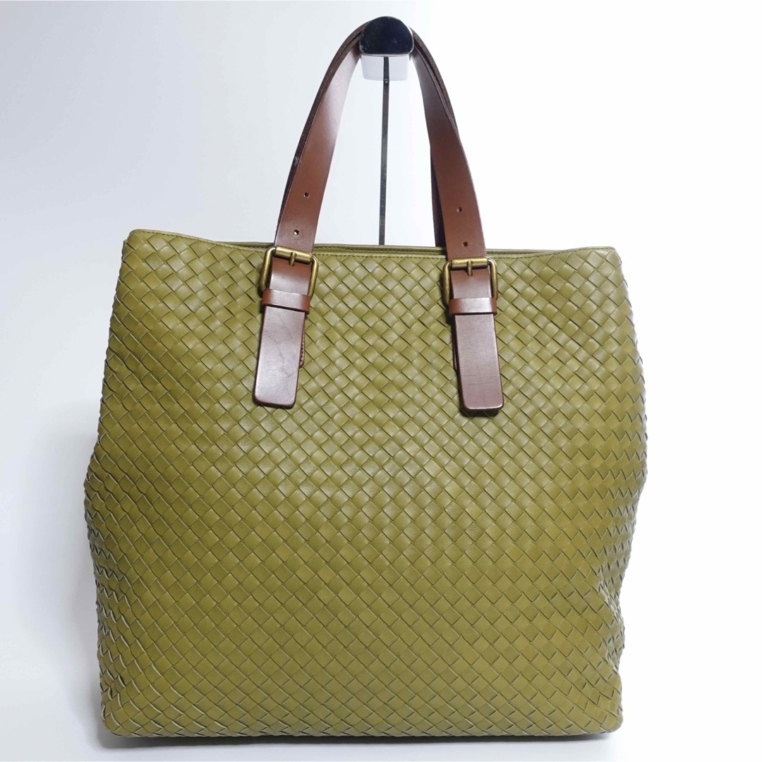 Bottega Veneta(ボッテガヴェネタ)の【美品】ボッテガヴェネタ　ハンドバッグ　トートバッグ　イントレチャート　イエロー メンズのバッグ(トートバッグ)の商品写真