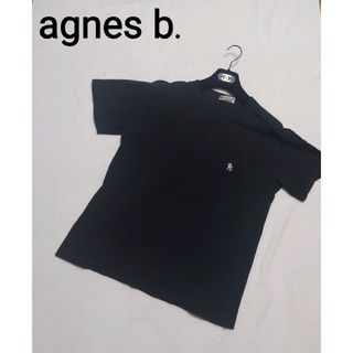 アニエスベー(agnes b.)のアニエスベー agnes b.トカゲ刺繍半袖Tシャツ 黒 Ｌサイズ相当(Tシャツ/カットソー(半袖/袖なし))