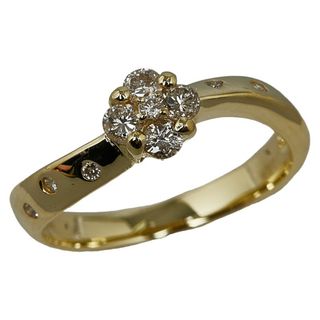 美品 K18YG イエローゴールド リング 指輪 ダイヤ 0.32ct 【1-0137622】(リング(指輪))