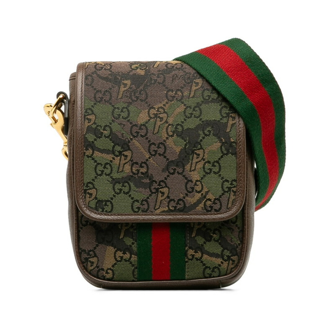 Gucci - 美品 グッチ GGキャンバス シェリーライン カモフラージュ