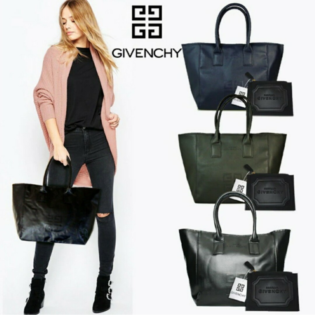 GIVENCHY(ジバンシィ)のGIVENCHYトートバッグノベルティポーチ　セット　ネイビー　男女兼用 レディースのバッグ(トートバッグ)の商品写真