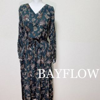 ベイフロー(BAYFLOW)のBAYFLOW ベイフロー オープンショルダー 花柄 ロングワンピース(ロングワンピース/マキシワンピース)