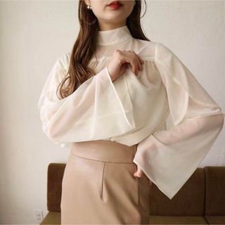 Acka sheer flare blouse(シャツ/ブラウス(長袖/七分))