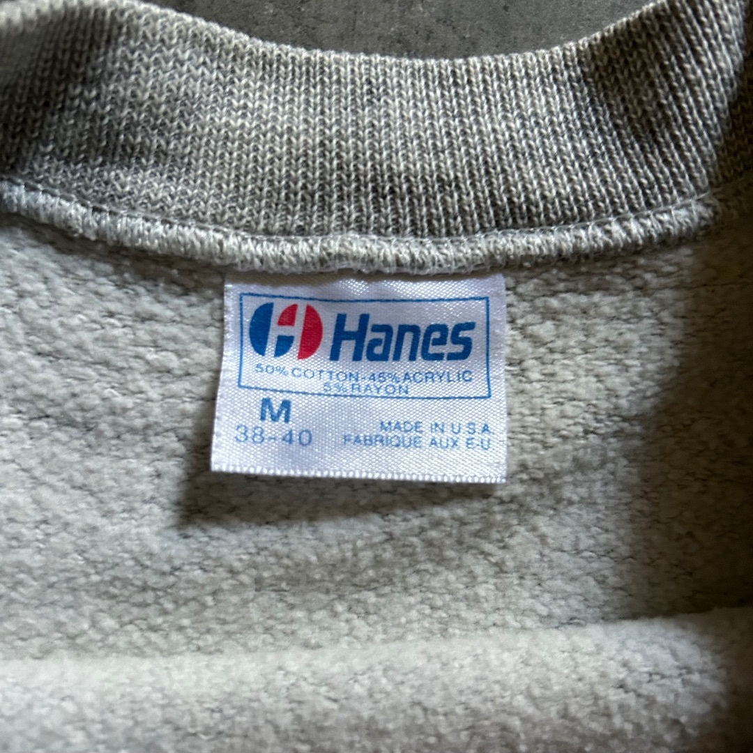 Hanes(ヘインズ)の80s ヘインズ スウェット USA製 M グレー アスレチックス MLB メンズのトップス(スウェット)の商品写真