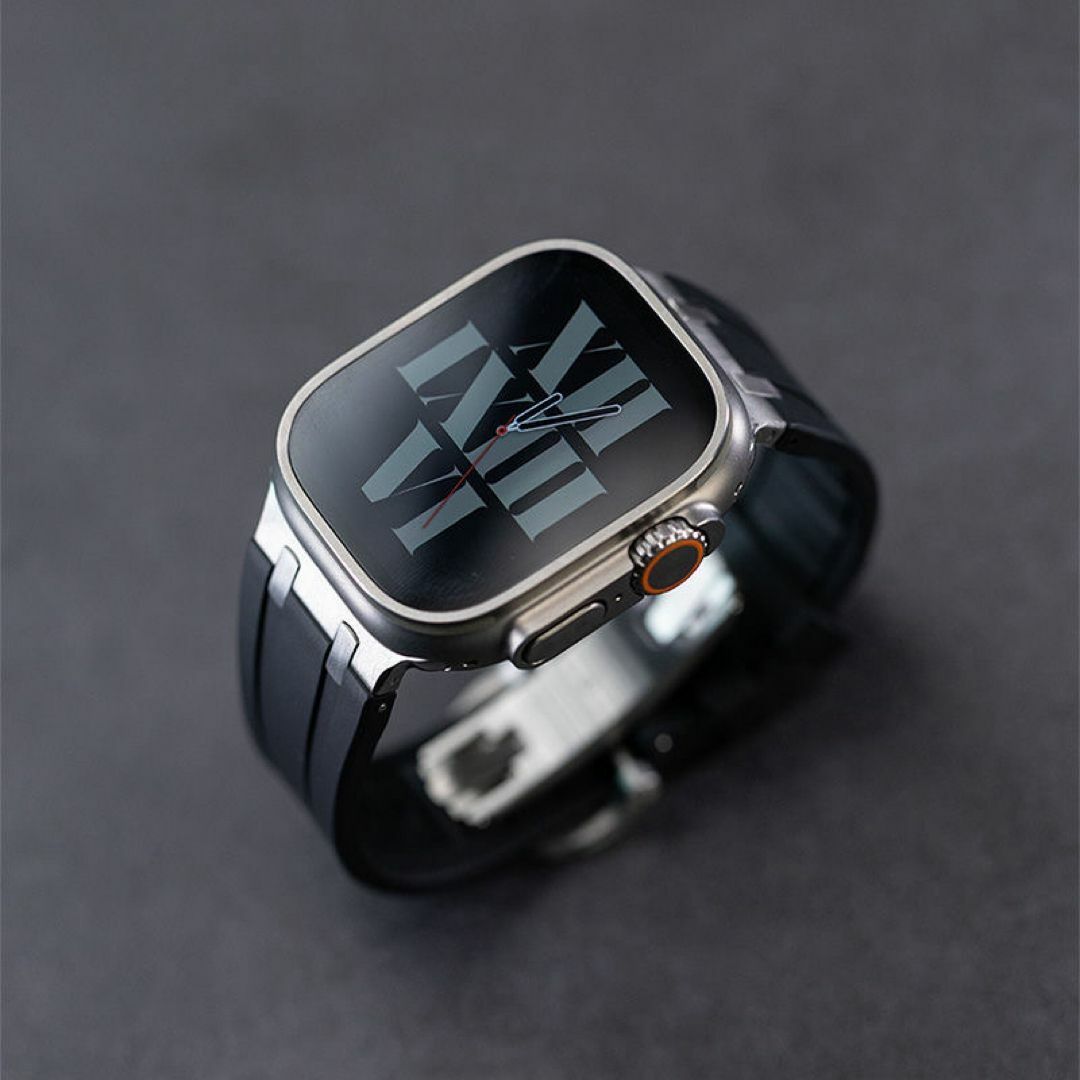 Apple Watch(アップルウォッチ)のApple watch アップルウォッチ バンド ベルト シリコーン ステンレス メンズの時計(ラバーベルト)の商品写真