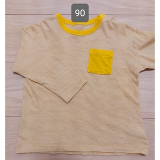 ユニクロ(UNIQLO)のユニクロ　ボーダー　ロングTシャツ　90(Tシャツ/カットソー)
