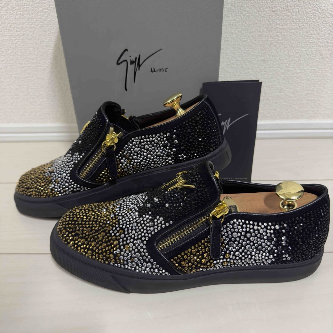 GIUZEPPE ZANOTTI(ジュゼッペザノッティ)の定価21.1万円 ジュゼッペザノッティ スワロフスキースニーカー スリッポン メンズの靴/シューズ(スニーカー)の商品写真