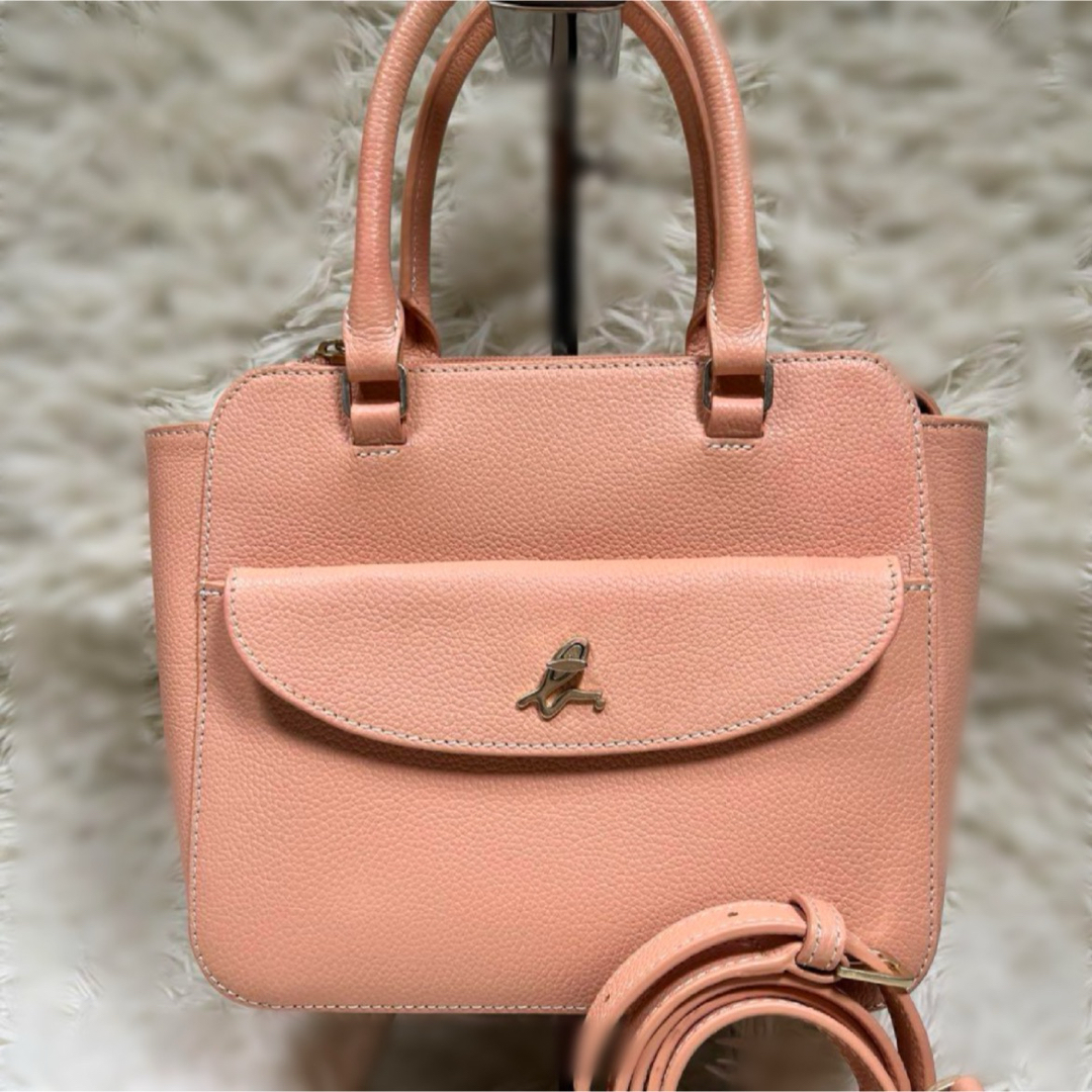 agnes b.(アニエスベー)のアニエスベー　2Way ショルダーバッグ　サーモンピンク レディースのバッグ(ショルダーバッグ)の商品写真