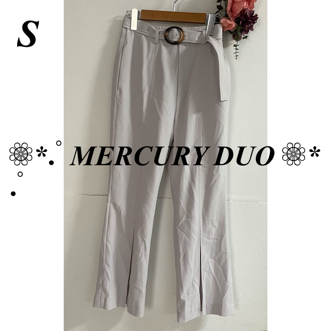 MERCURYDUO(マーキュリーデュオ)のMERCURY DUO ステッチデザインフロントタックパンツ レディースのパンツ(カジュアルパンツ)の商品写真