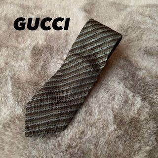 グッチ(Gucci)の【超美品✨】GUCCI グッチ　ネクタイ　GG柄　ブラウン(ネクタイ)