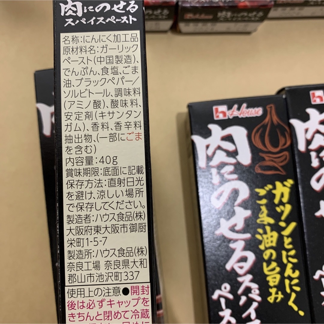 ハウス食品(ハウスショクヒン)の肉にのせるスパイスペースト　ガツンとニンニク　ハウス　チューブ　100本 食品/飲料/酒の食品(調味料)の商品写真