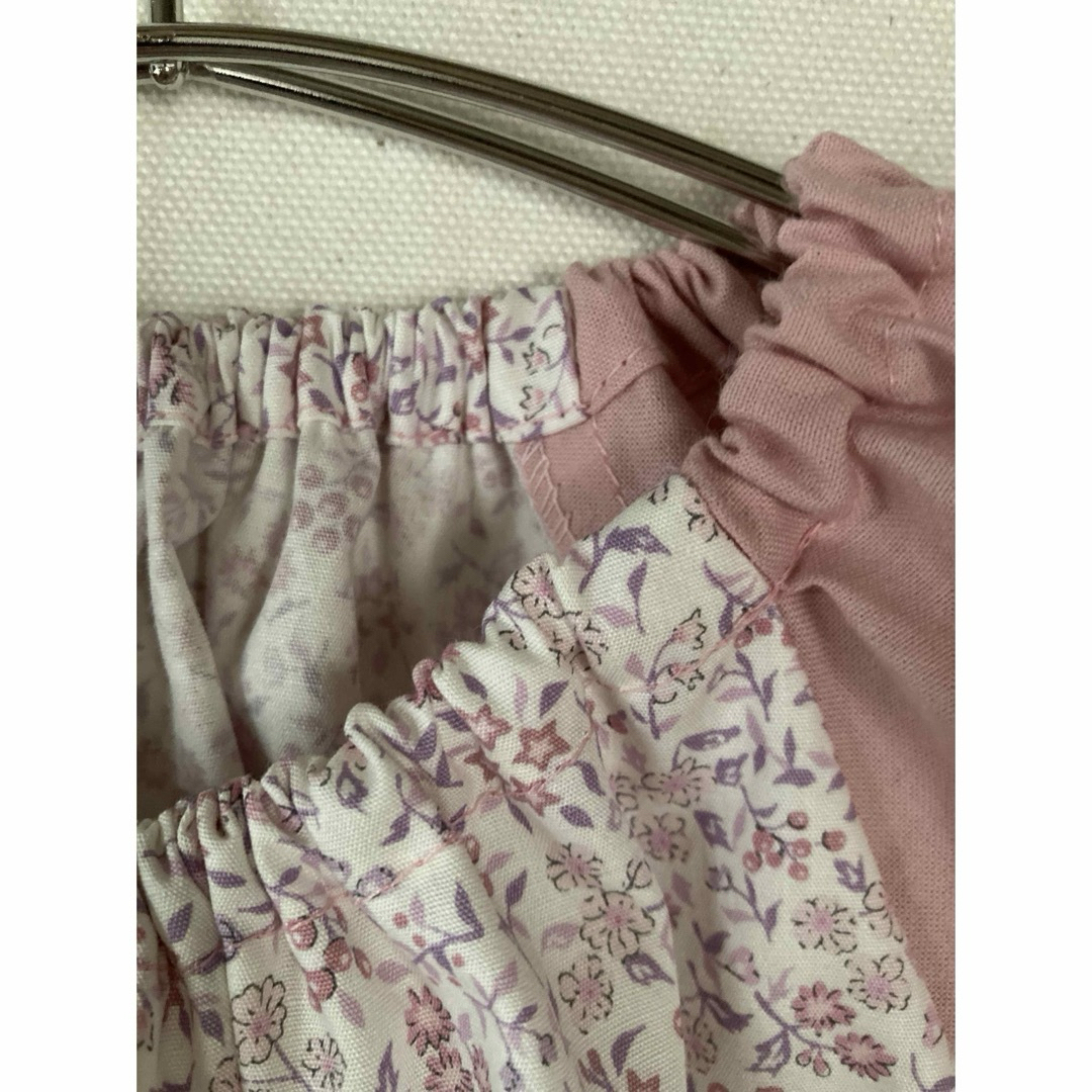 【No.201】小さなお花　リボンポケット　スモック キッズ/ベビー/マタニティのキッズ服女の子用(90cm~)(その他)の商品写真