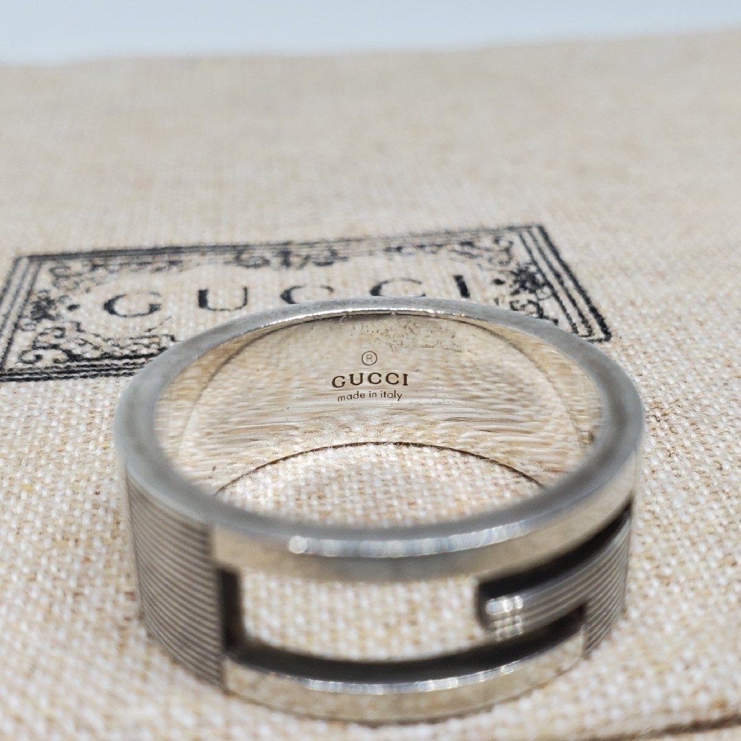GUCCI - 【廃盤品】GUCCI シルバー Gリング ブランテッドの通販 GUCCI - 【廃盤品】GUCCI シルバー Gリング ブランテッドの通販