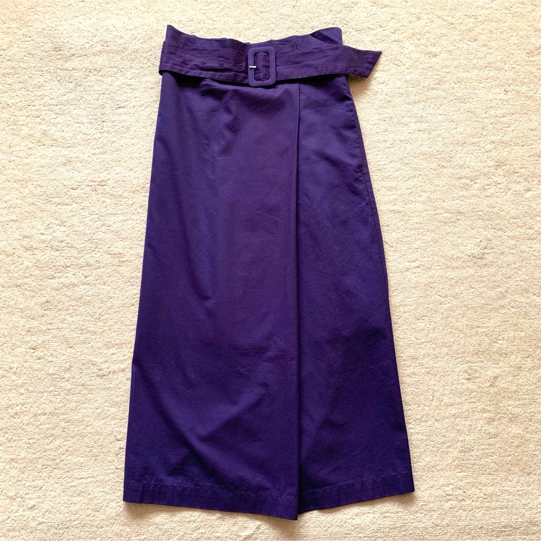 nano・universe(ナノユニバース)のナノユニバース  ベルト付ラップライクストレートスカート レディースのスカート(ロングスカート)の商品写真