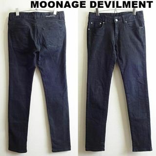 ムーンエイジデビルメント(Moonage Devilment)のムーンエイジデビルメント　ブラックスキニーデニム　W77cm　強ストレッチ　清春(デニム/ジーンズ)