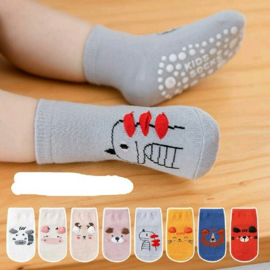 ENDO SOCKS 耳は立体的動物顔デザインの子供靴下 キッズ/ベビー/マタニティのこども用ファッション小物(靴下/タイツ)の商品写真