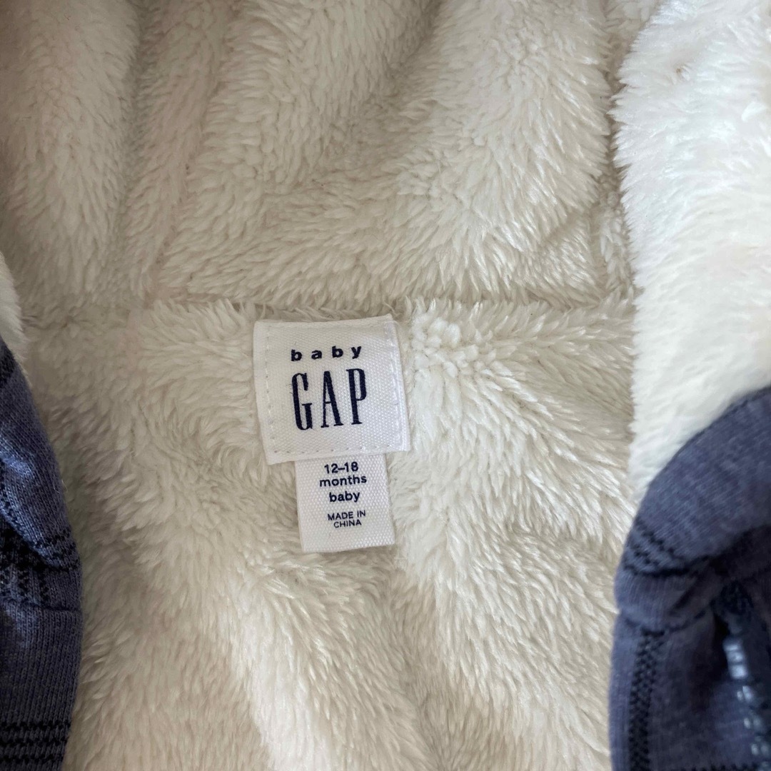 babyGAP(ベビーギャップ)のベビーギャップ くま耳   ボア ロンパース 足つき ジャンプスーツ キッズ/ベビー/マタニティのベビー服(~85cm)(カバーオール)の商品写真