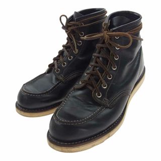 レッドウィング(REDWING)のRED WING レッドウィング ブーツ 9874 Irish Setter 6 Moc BLACK KLONDIKE 犬タグ 復刻 アイリッシュセッター 6インチ モック レースアップ レザー ブーツ 茶芯 クロンダイク ブラック系 8 1/2 E【中古】(ブーツ)