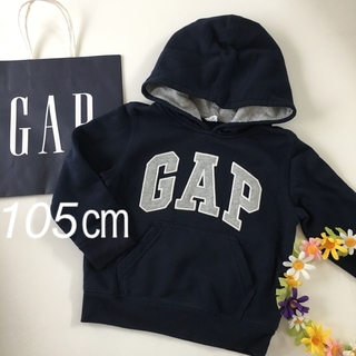 ベビーギャップ(babyGAP)の新品♡baby gap♡ロゴ♡パーカー♡ネイビー♡ザラ/H&M/ユニクロ/他(Tシャツ/カットソー)