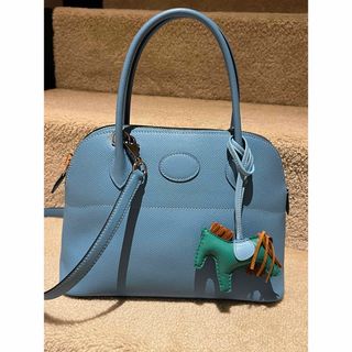 HERMES - エルメス ボリード27 ブルーノール ロデオつき D刻印の HERMES - エルメス ボリード27 ブルーノール ロデオつき D刻印の