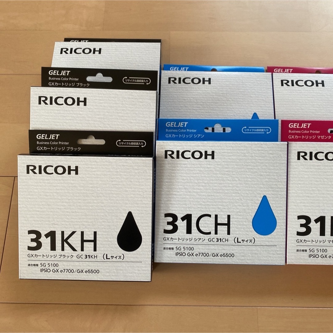 RICOH(リコー)のRICOH GXカートリッジ　GC31KH MH CH YH インテリア/住まい/日用品のオフィス用品(オフィス用品一般)の商品写真
