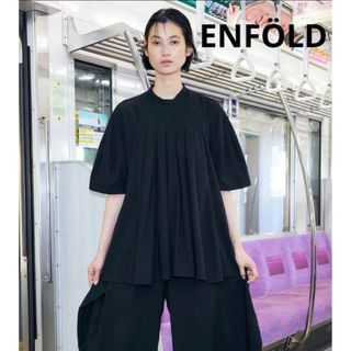 ENFOLD  定価29700円 バックリボン パフスリーブブラウス