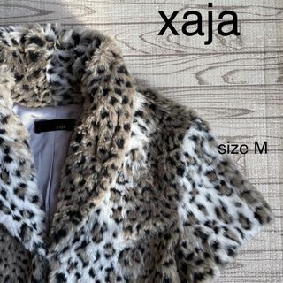 [美品]xaja レオパード　アウター　M(毛皮/ファーコート)