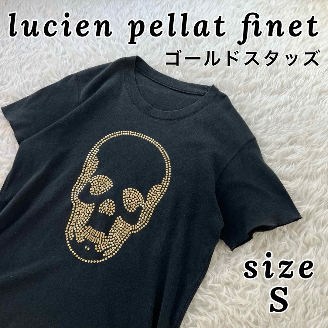 Lucien pellat-finet(ルシアンペラフィネ)の人気商品✨ ルシアンペラフィネ スカル スタッズ 半袖tシャツ ブラック メンズ メンズのトップス(Tシャツ/カットソー(半袖/袖なし))の商品写真