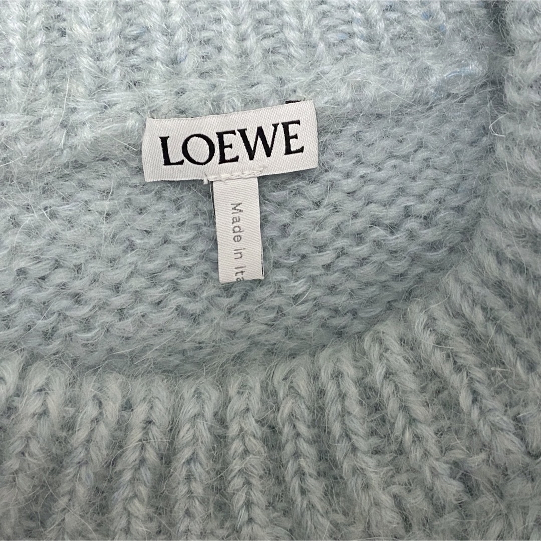 LOEWE(ロエベ)のLOEWE モヘア ニット スウェット デニム カーディガン Nissy 着用 メンズのトップス(ニット/セーター)の商品写真