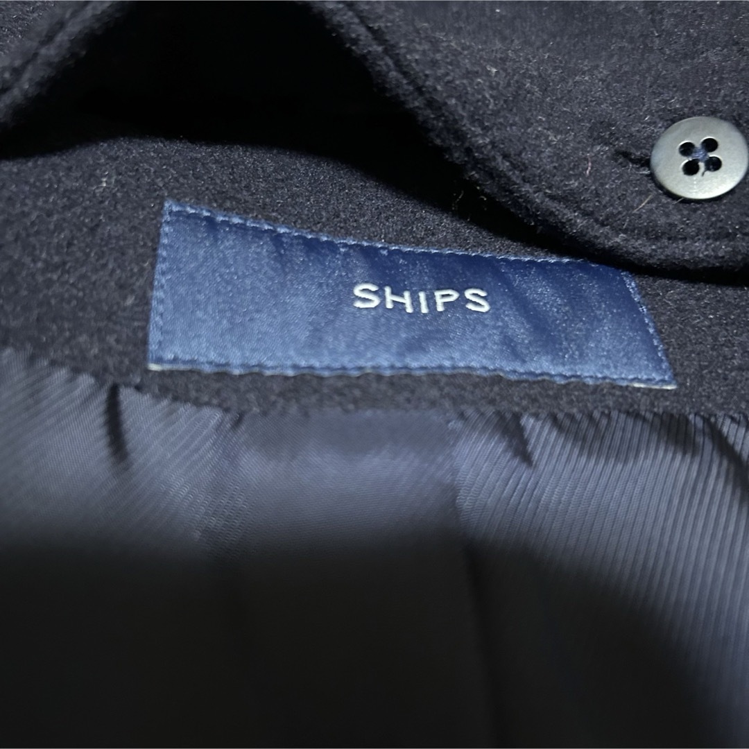 SHIPS(シップス)のSHIPS HAMILTON LAMBS:2WAYフードコート　ネイビー レディースのジャケット/アウター(ロングコート)の商品写真