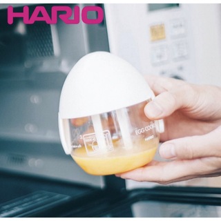 ハリオ(HARIO)のハリオ ガラスのレンジエッグクッカー XECN-M-W(1個)(調理道具/製菓道具)