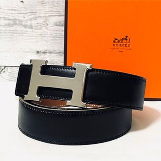 Hermes - 【美品】エルメス ベルト コンスタンス リバーシブル 黒 茶