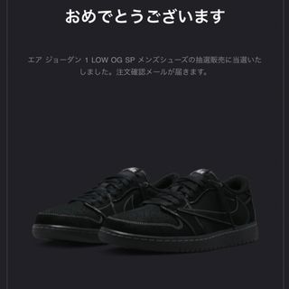 ジョーダン(Jordan Brand（NIKE）)のTRAVIS SCOTT  "BLACK PHANTOM" 26.5(スニーカー)