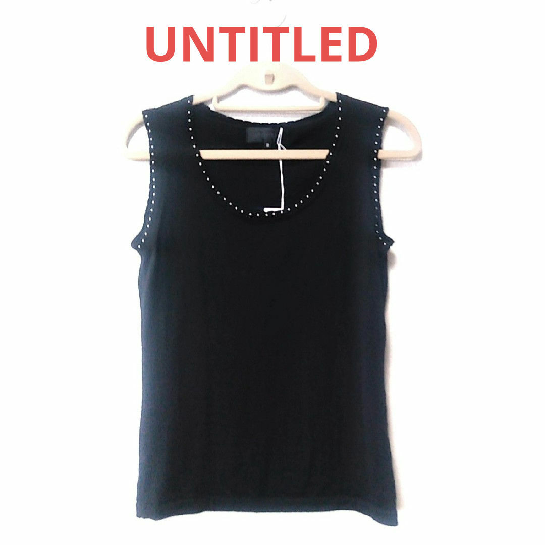 UNTITLED(アンタイトル)の【新品】UNTITLED（アンタイトル）　 ウール　ノースリーブニット　Ｍ　黒 レディースのトップス(ニット/セーター)の商品写真