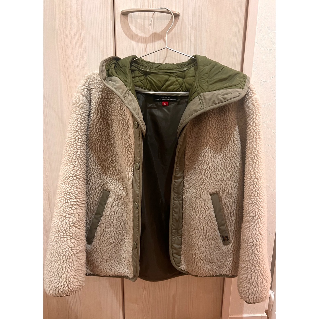 ALPHA INDUSTRIES(アルファインダストリーズ)のアルファインダストリーズ　ボアブルゾン　160 アイボリー キッズ/ベビー/マタニティのキッズ服男の子用(90cm~)(ジャケット/上着)の商品写真