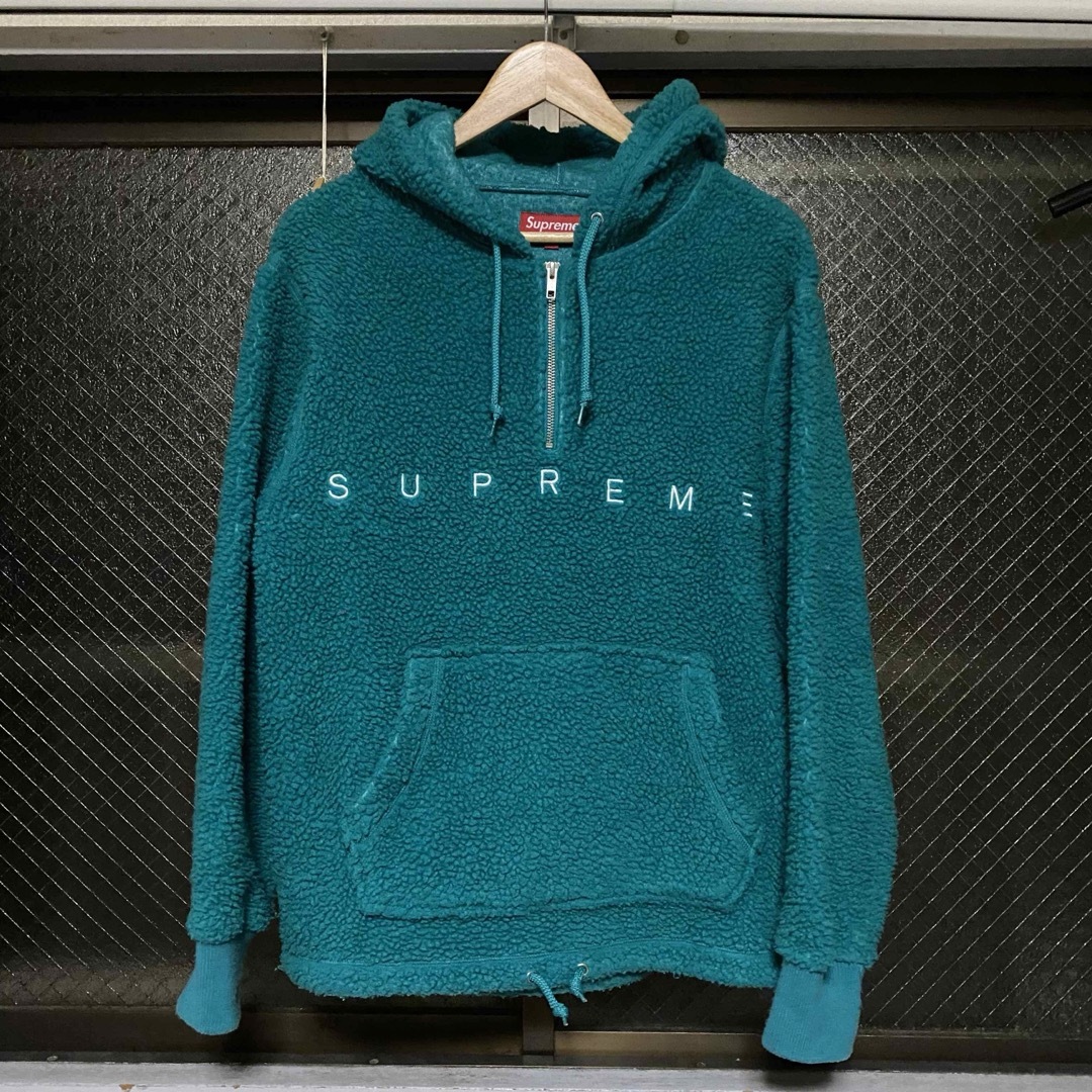 正規品 Supreme モコモコ ボアフリースハーフジップパーカー | フリマアプリ ラクマ