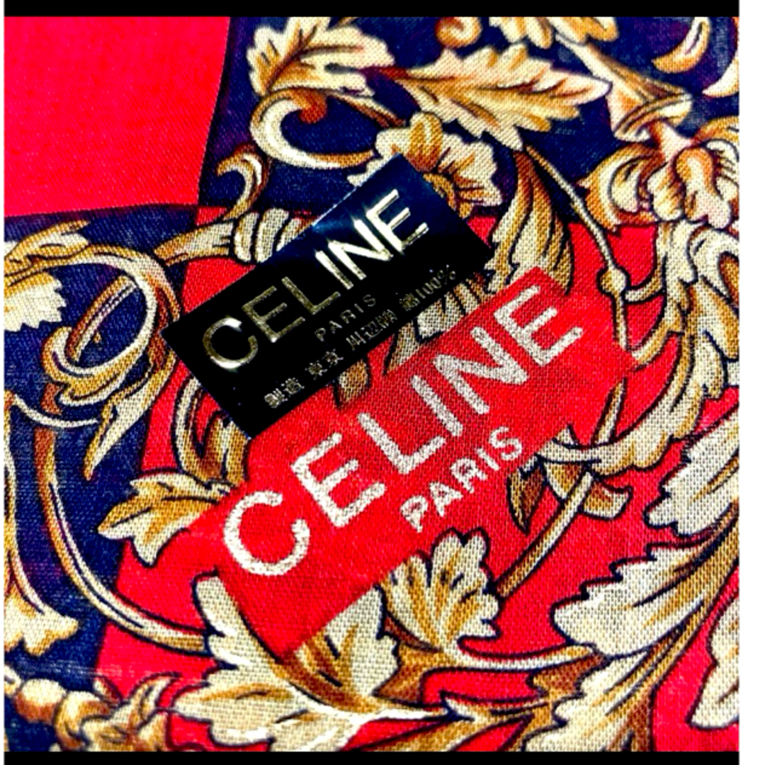 celine(セリーヌ)のCELINE   ハンカチ　ブロックチェック柄　未使用シール付き レディースのファッション小物(ハンカチ)の商品写真