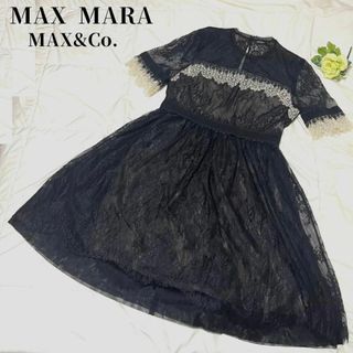 Max Mara 白タグ シルク100％ 花柄 ノースリーブロングワンピース