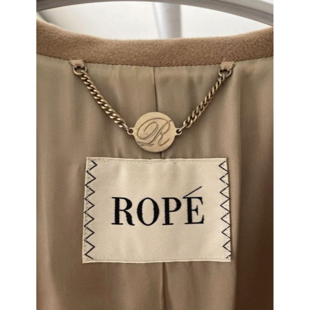 ROPE’(ロペ)の即日発送　ROPE プレミアムカシミヤコート キャメル ベージュ 36  美品 レディースのジャケット/アウター(ロングコート)の商品写真