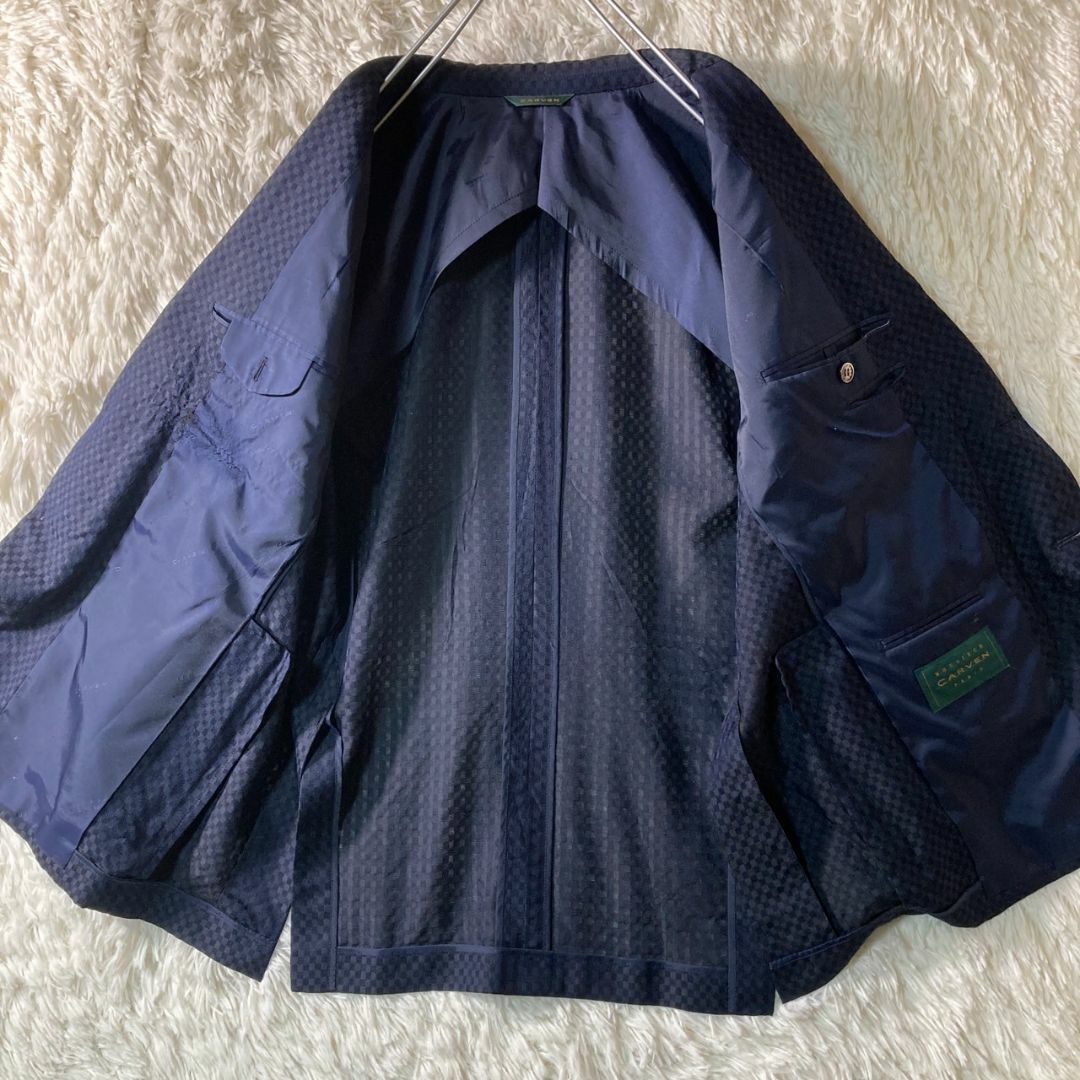 CARVEN(カルヴェン)のシルク100% CARVEN 紺ブレ 金ボタン テーラードジャケット 165 メンズのジャケット/アウター(テーラードジャケット)の商品写真