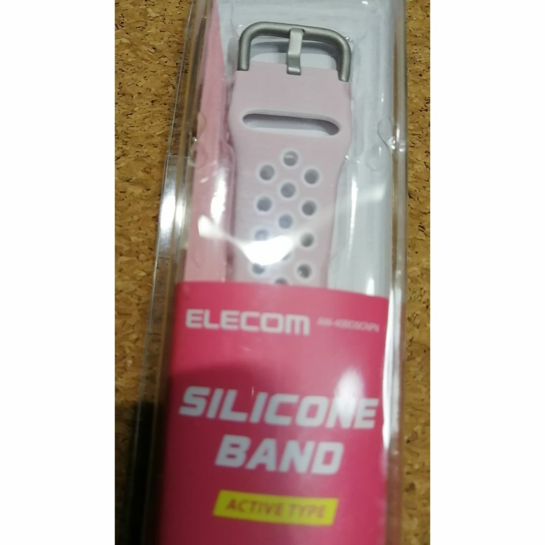 ELECOM(エレコム)のエレコム Apple Watch  41 40 38mmピンク×ホワイト スマホ/家電/カメラのスマホアクセサリー(その他)の商品写真