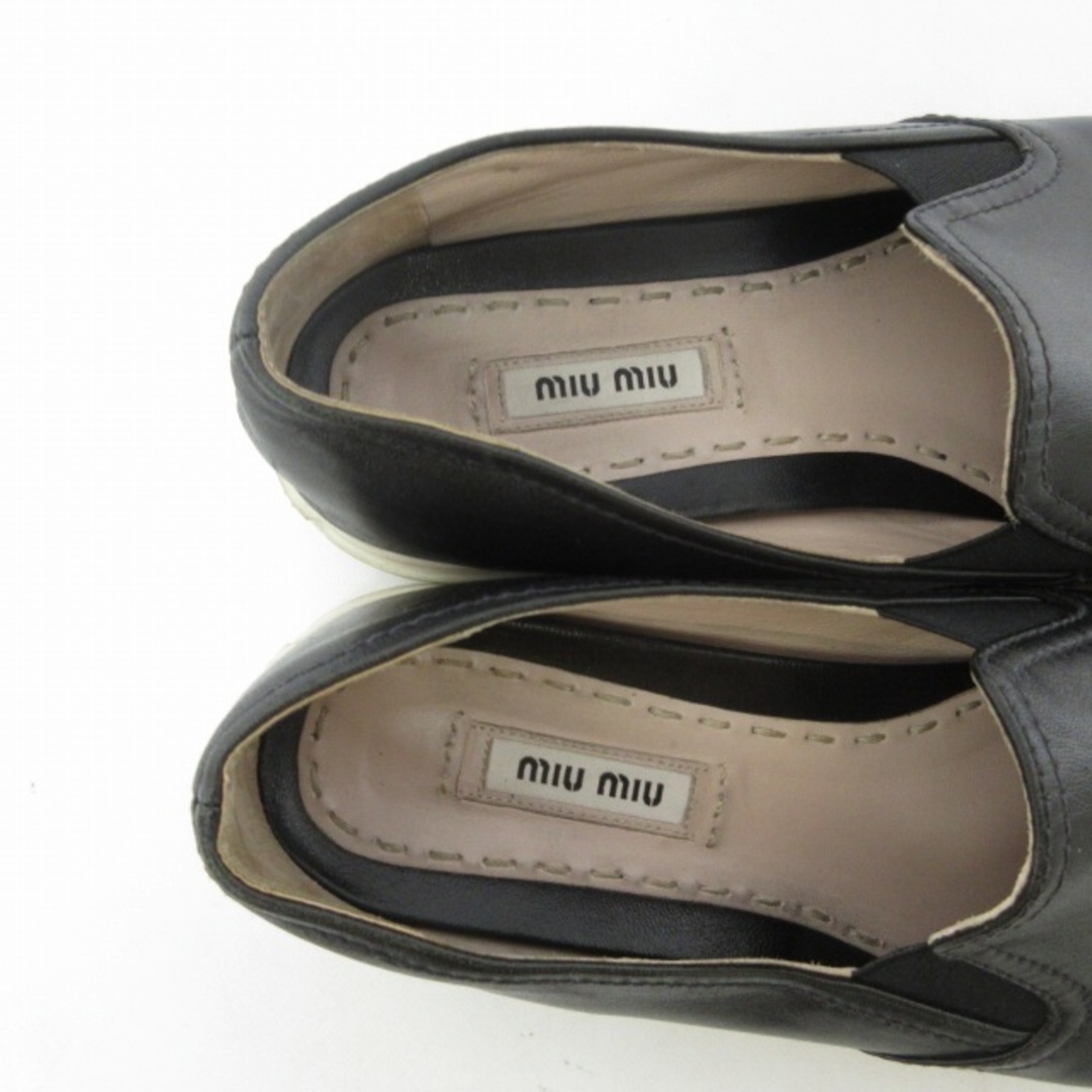 miumiu(ミュウミュウ)のmiumiu メタルトゥローカットスリッポン 38 約25.5cm IBO47 レディースの靴/シューズ(スニーカー)の商品写真