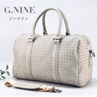 ジーナイン(G.NINE)のジーナイン 2way ボストンバッグ ショルダー オフホワイト 大容量 軽量(ボストンバッグ)