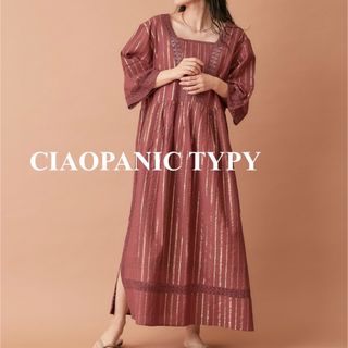 チャオパニックティピー(CIAOPANIC TYPY)の新品タグ付き　CIAOPANIC TYPY  ラメピンタックワンピース(ロングワンピース/マキシワンピース)