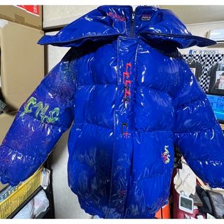 ヴェトモン(VETEMENTS)のcvtvlist×VETEMENTS カスタムジャケット　青(ナイロンジャケット)