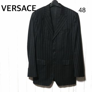 ヴェルサーチ(VERSACE)のVERSACE ヴェルサーチ 3Bストライプ テーラードジャケット 48スイス製(テーラードジャケット)