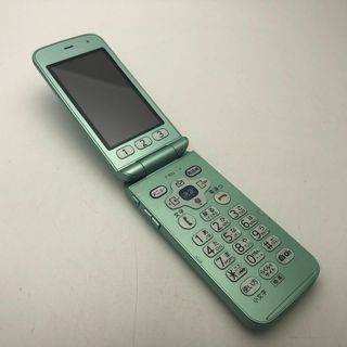 フジツウ(富士通)の1054 ガラケー らくらくホン F-02J 上美品 ドコモ グリーン(携帯電話本体)