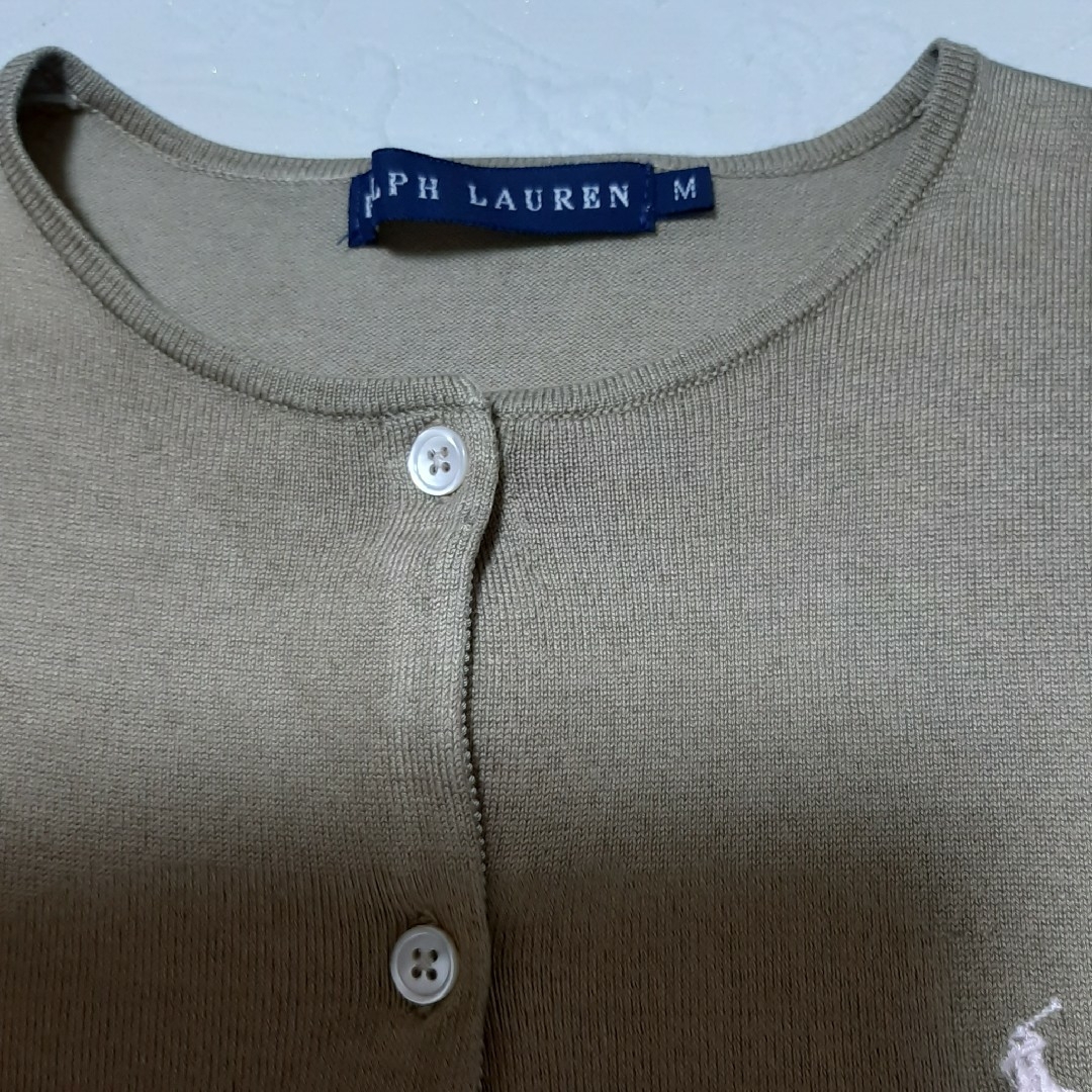 Ralph Lauren(ラルフローレン)の#RALPH LAUREN　クルーネックニット綿混／Mサイズ／キャメル色／美品 レディースのトップス(ニット/セーター)の商品写真