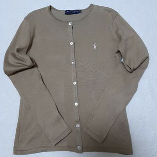 ラルフローレン(Ralph Lauren)の#RALPH LAUREN　クルーネックニット綿混／Mサイズ／キャメル色／美品(ニット/セーター)